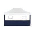 E-Z Up TAA Compliant Food Booth Sidewall, 15' W x 15' H, Navy Blue SW3FB15FXTNB